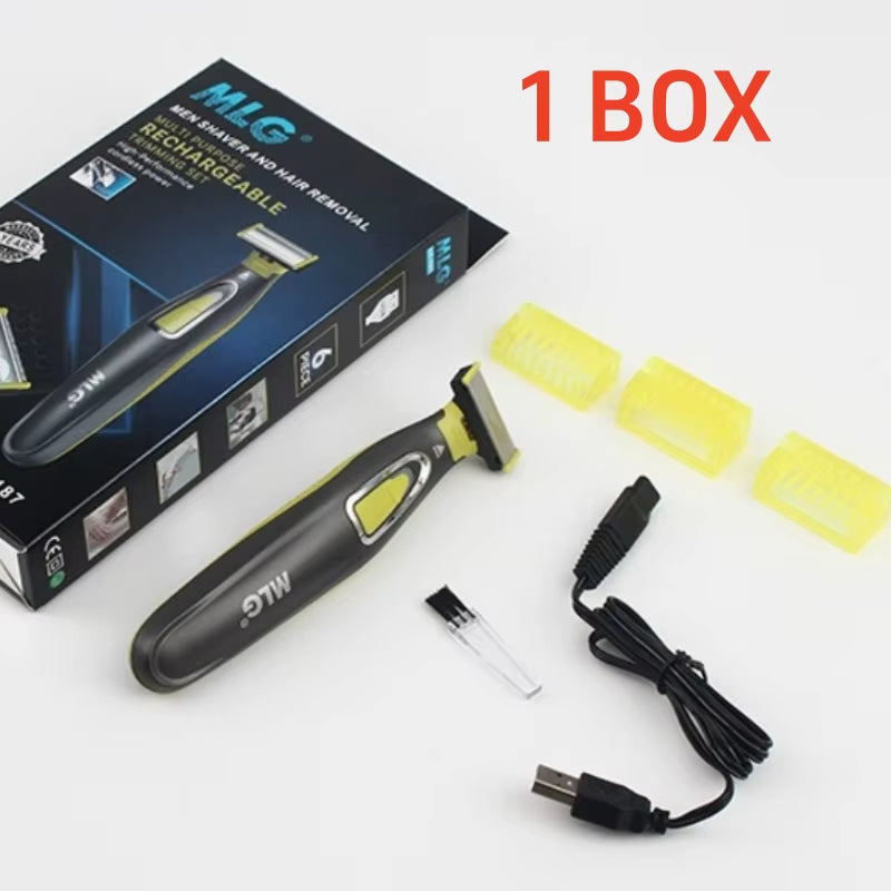 USB Rechargeable Water-Washable Shaver Electric Shaver Epilator Double-Sided Tooth Shaver