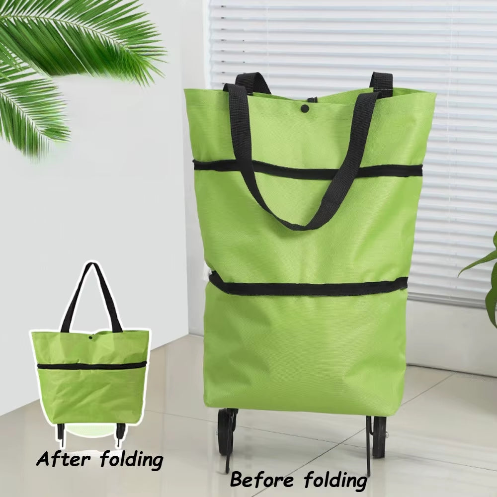 Home Utility Trolley Retractable Tug Bag Supermarket Shopping Bag Shopping Cart Folding Wheels Shopping Bag