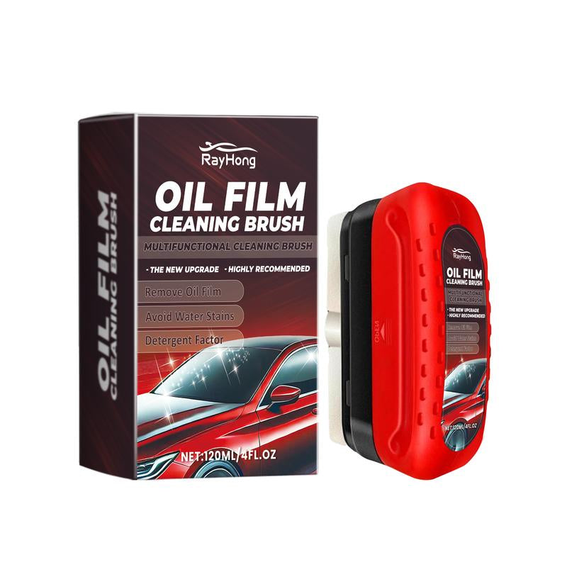 Automotive Oil Film Cleaning Brush, Car Glass Oil Film Cleaner, Anti-Rain Fog Car Glass Cleaner, Car Windshield Cleaner for Improved Clarity and Visibility