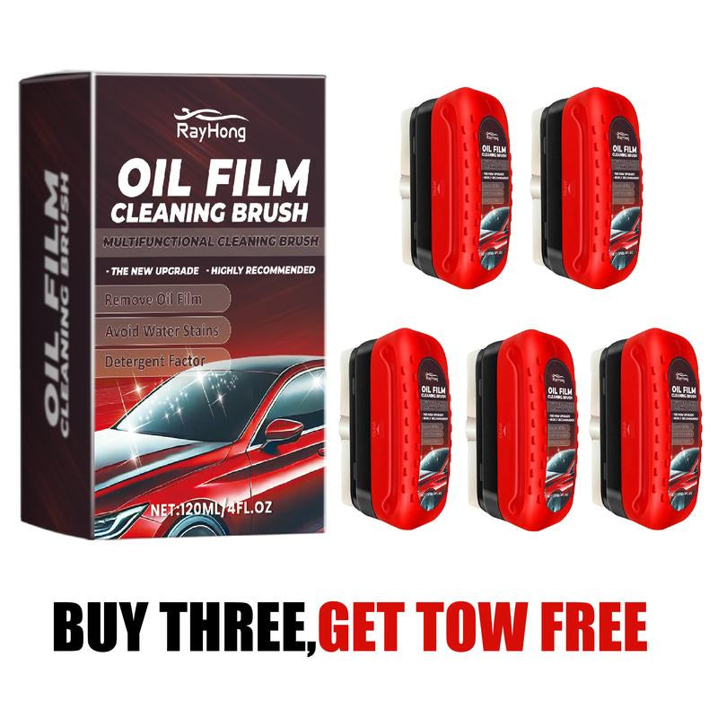 Automotive Oil Film Cleaning Brush, Car Glass Oil Film Cleaner, Anti-Rain Fog Car Glass Cleaner, Car Windshield Cleaner for Improved Clarity and Visibility
