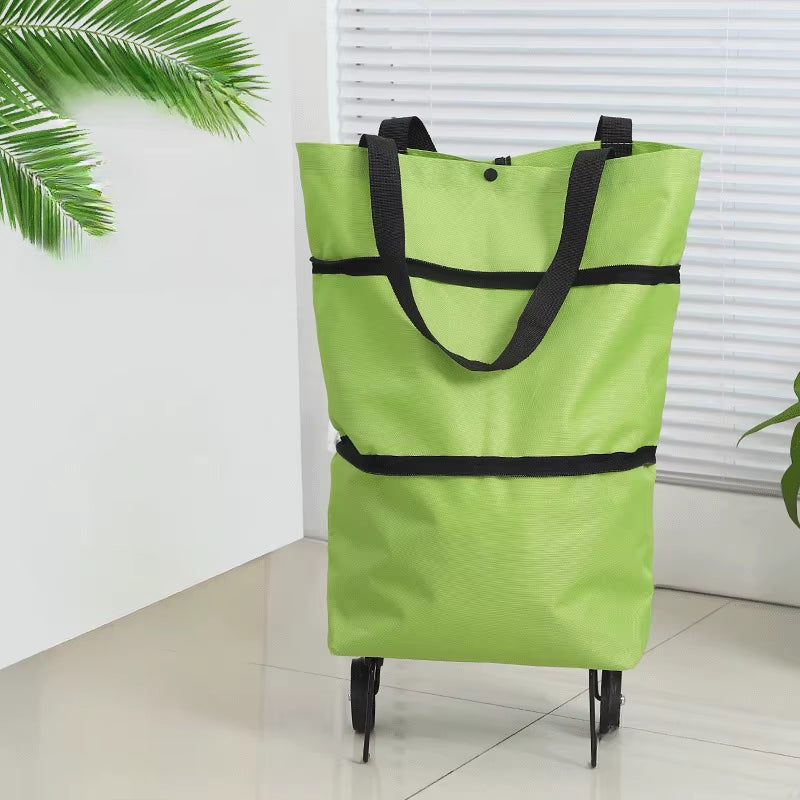 Home Utility Trolley Retractable Tug Bag Supermarket Shopping Bag Shopping Cart Folding Wheels Shopping Bag