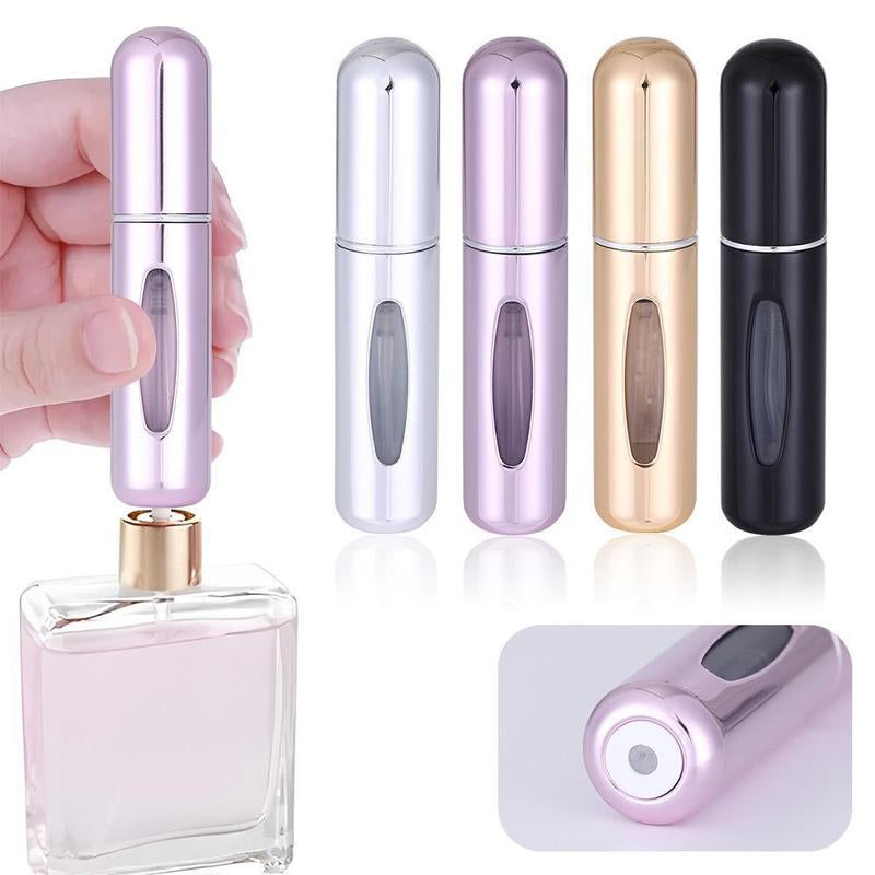 4PCS 5Ml Refillable Perfume Atomizer | Tsa-Approved Travel Spray Bottle, Leak-Proof Continuous Mist for Cologne & Body Mists – Mini Decanter Gift Set for Men (Fall/Holiday Essentials
