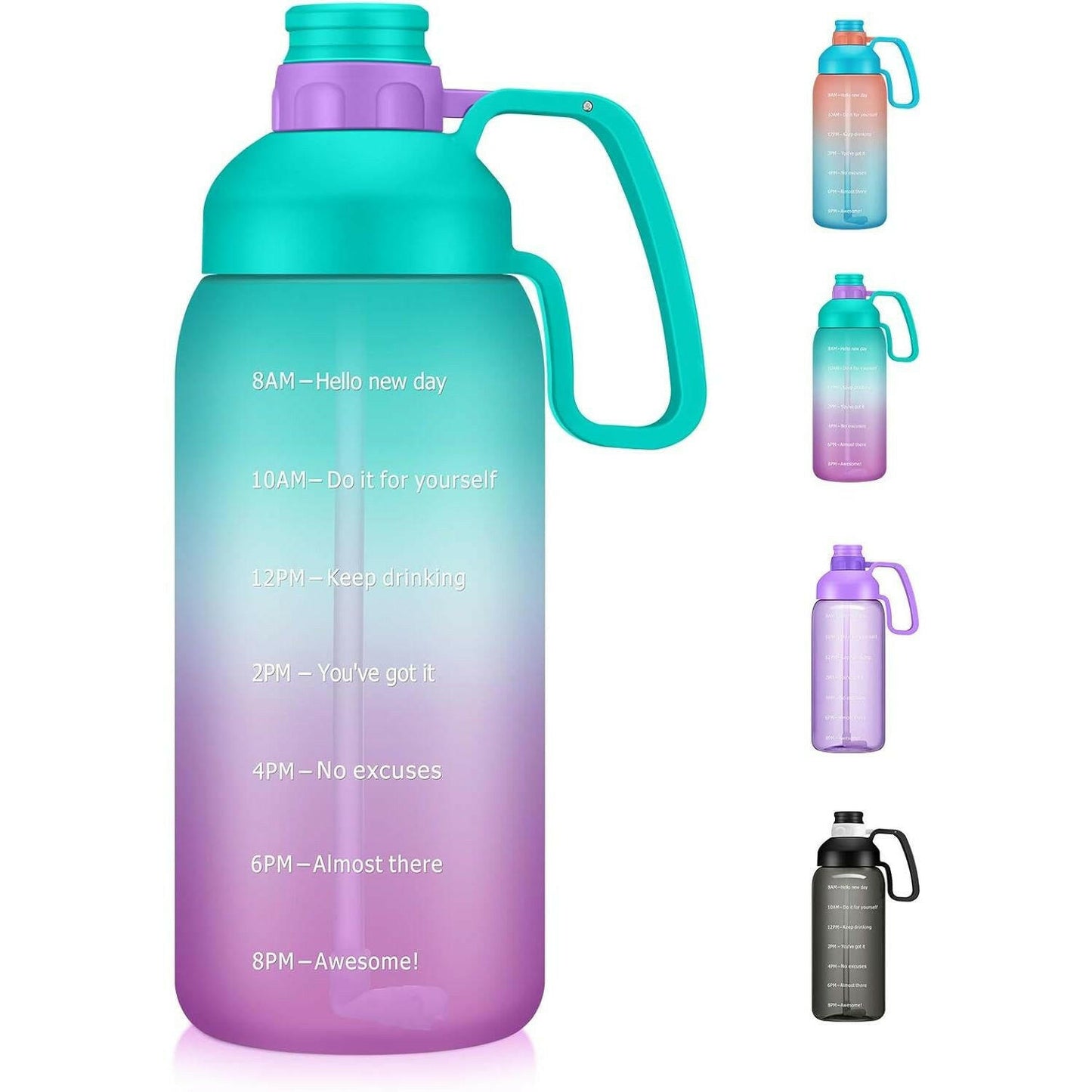 Motivational Water Bottle - 64oz - Crazy Productz