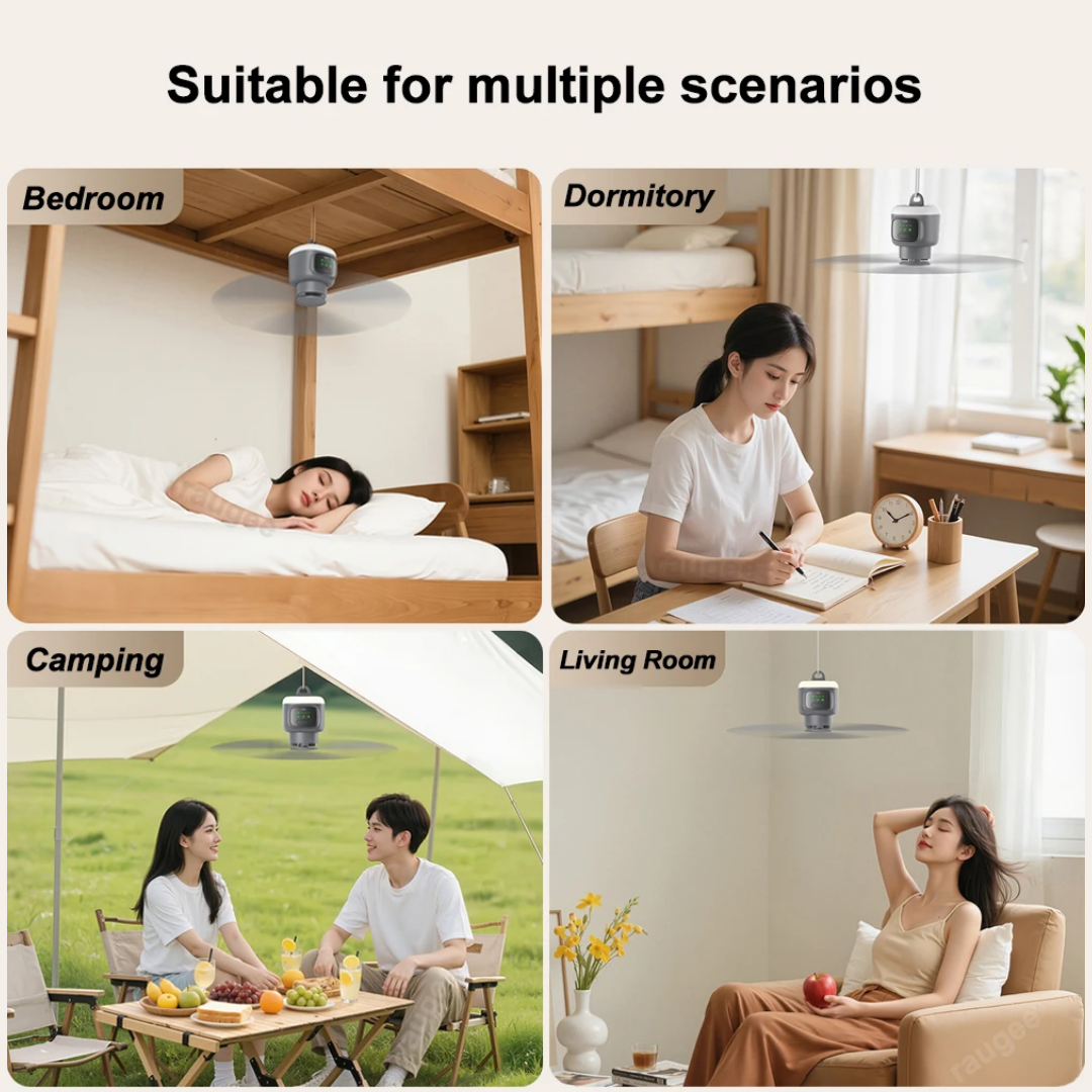 Portable Camping Fan with Light