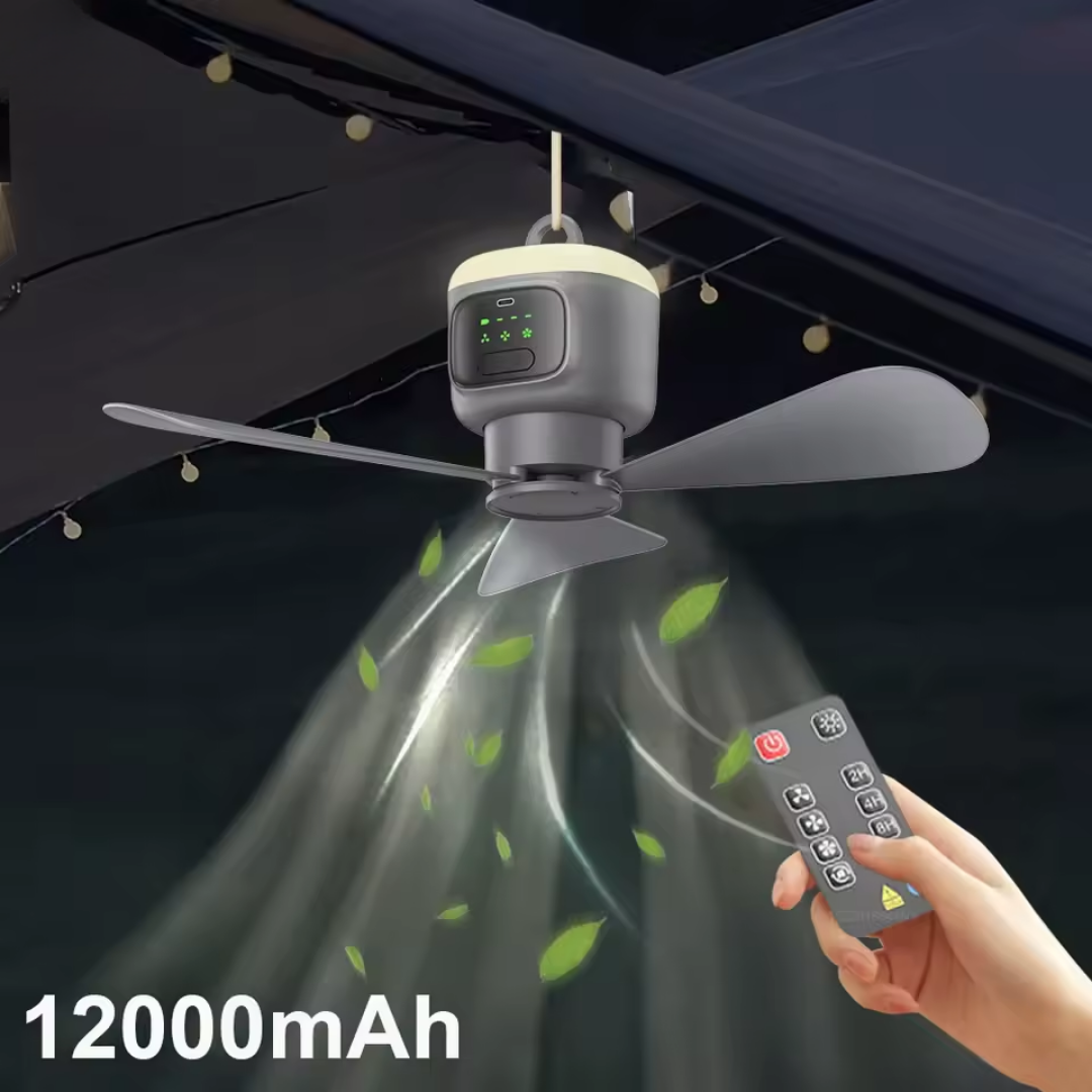 Portable Camping Fan with Light