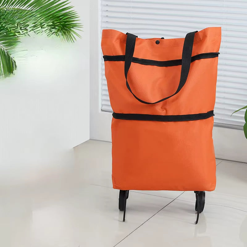 Home Utility Trolley Retractable Tug Bag Supermarket Shopping Bag Shopping Cart Folding Wheels Shopping Bag