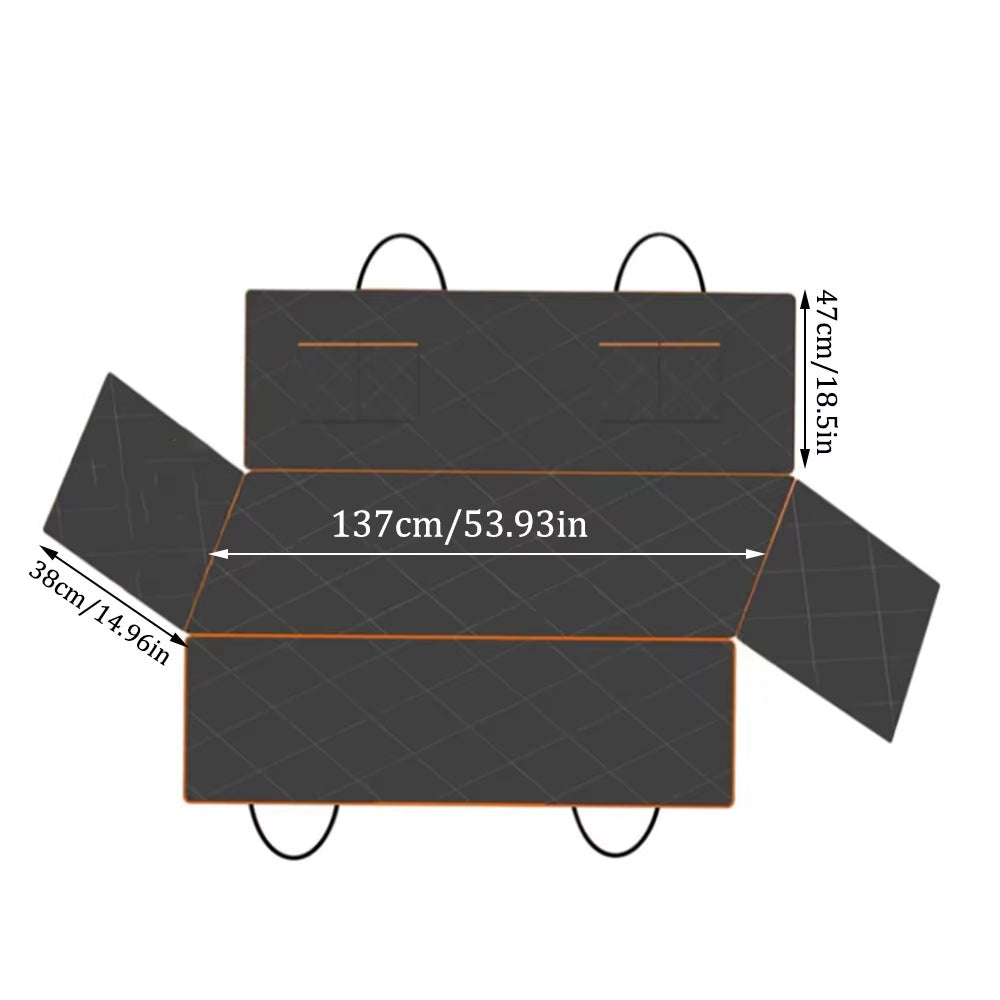 1PC Dog Car Seat Cover Suitable for Rear Seats, Waterproof Seat Protector, Scratch Resistant Pet Car Pad, Black Orange