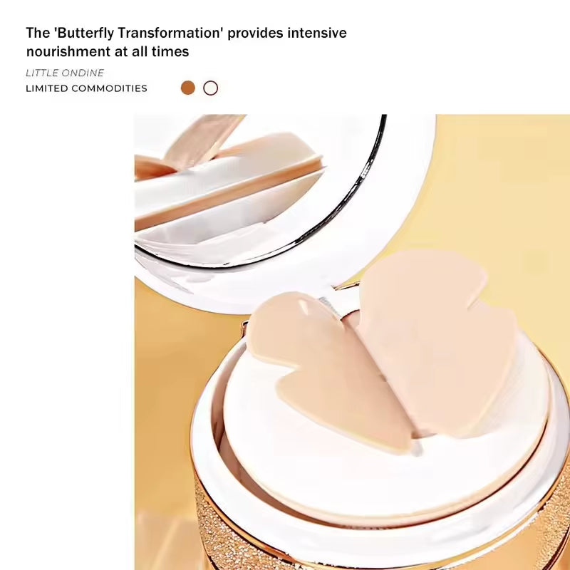 Air Cushion BB Cream Butterfly Powder Puff Moisturizing Foundation Concealer Whitening Oil-Control Waterproof Makeup Cosmetics