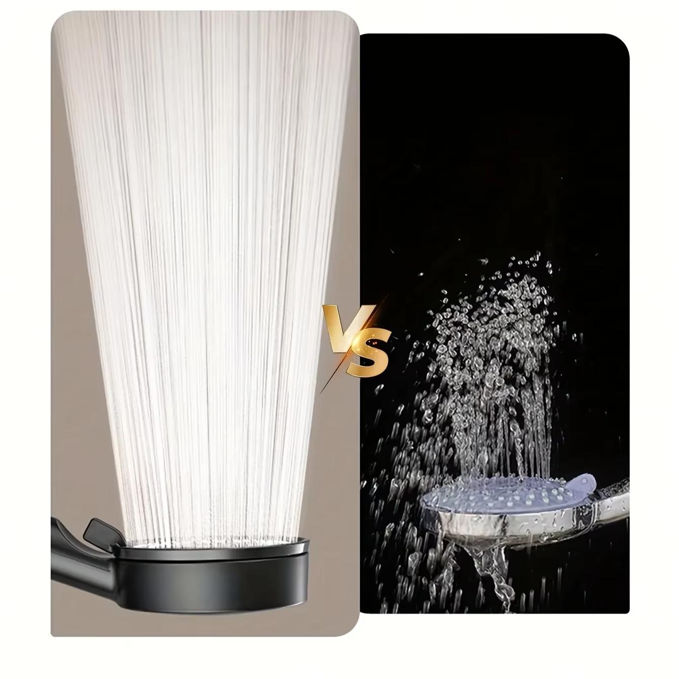 8 Modes High-Pressure Shower Head Fall Resistance Black Handheld Showerhead Water Saving Bathroom Shower Accessories Does not apply