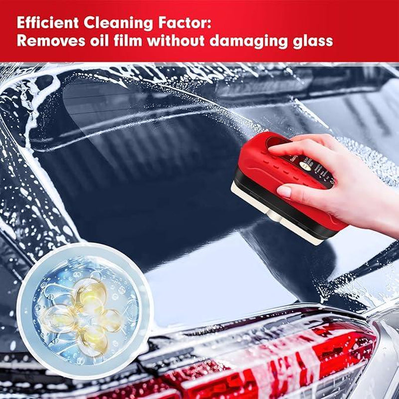 Automotive Oil Film Cleaning Brush, Car Glass Oil Film Cleaner, Anti-Rain Fog Car Glass Cleaner, Car Windshield Cleaner for Improved Clarity and Visibility