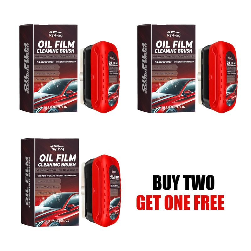Automotive Oil Film Cleaning Brush, Car Glass Oil Film Cleaner, Anti-Rain Fog Car Glass Cleaner, Car Windshield Cleaner for Improved Clarity and Visibility