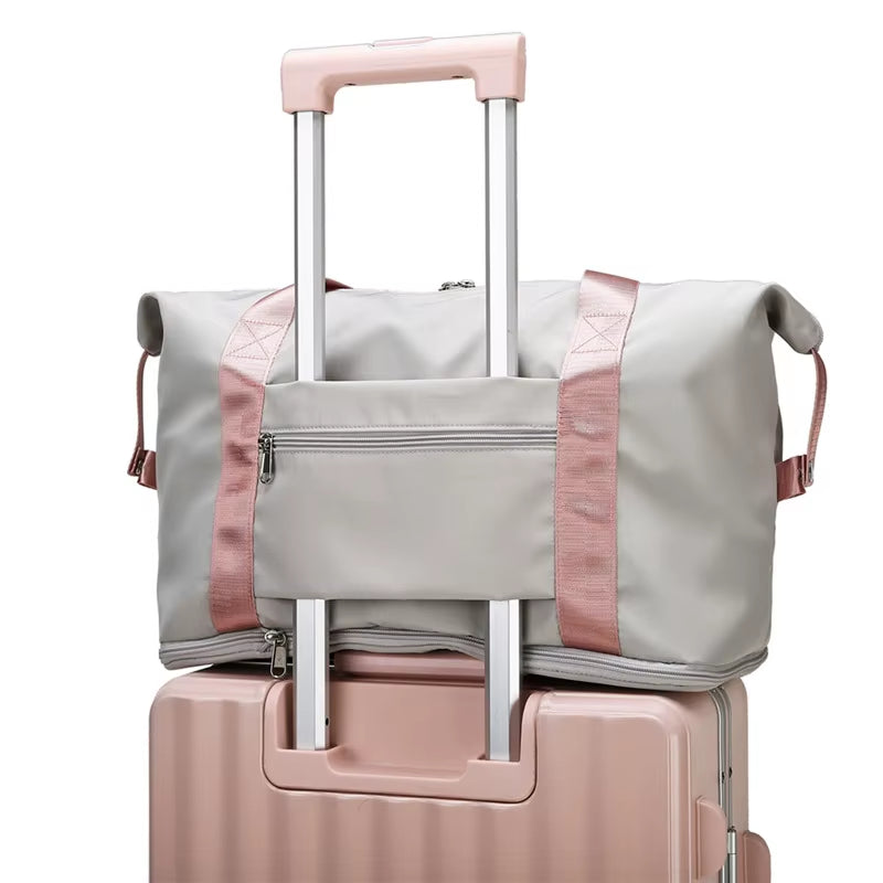 Foldable Large Capacity Storage Folding Bag Travel Bags Tote Carry on Luggage Handbag Waterproof Duffel Women Shoulder Bags