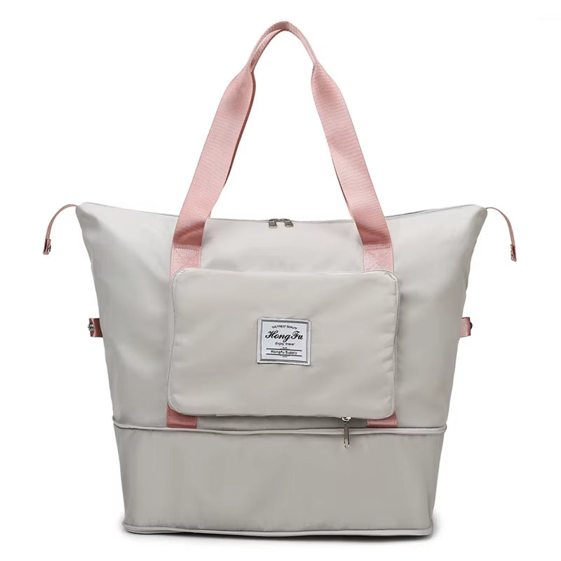 Foldable Large Capacity Storage Folding Bag Travel Bags Tote Carry on Luggage Handbag Waterproof Duffel Women Shoulder Bags