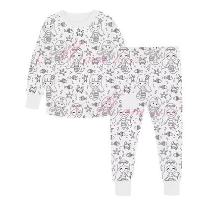 DIY Pajamas Kids Sketch Colorful Pajama Set Kids Art Color Your Own Pajama Handicraft Toys DIY Kid Crafts for Kids Boys Girls