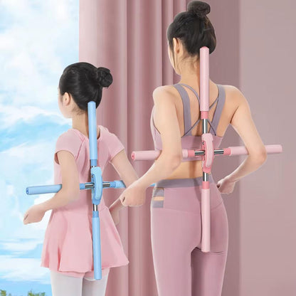 Yoga Hunchback Corrector Adjustable Stainless Steel Body Stick Cross Open Back Standing Training Stick Gym Home Sports Equipment PAQIN