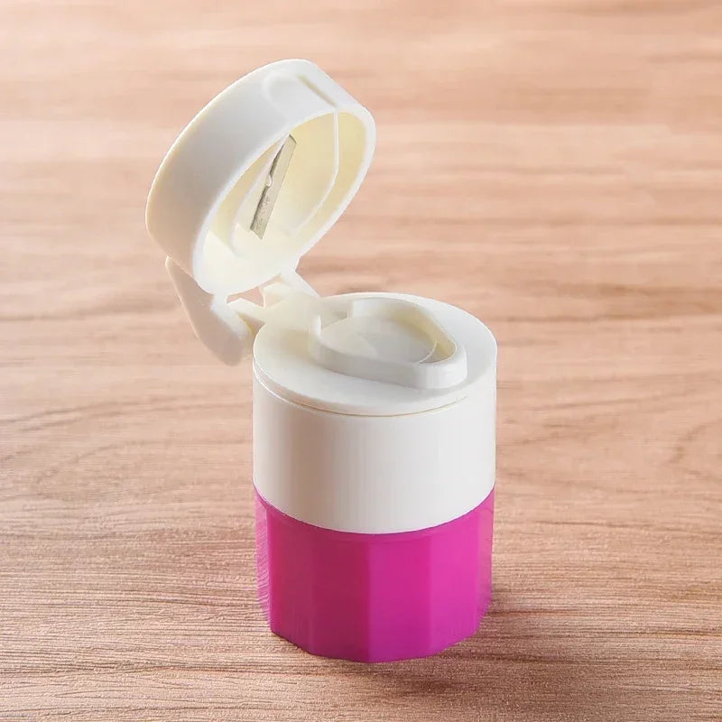 4 in 1 Portable 4 Layer Powder Tablet Grinder Powder Pill Cutter Medicine Splitter Box Storage Crusher Portable Pill Box