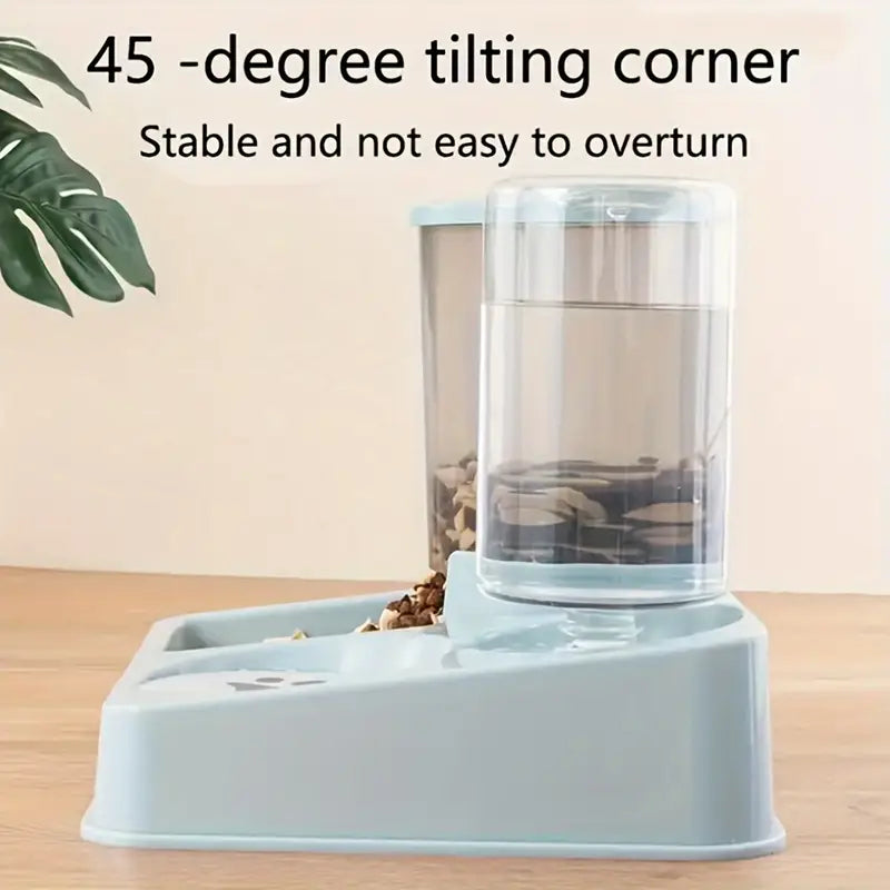 Distributeur automatique de nourriture pour animaux 2-en-1