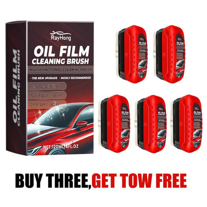 Automotive Oil Film Cleaning Brush, Car Glass Oil Film Cleaner, Anti-Rain Fog Car Glass Cleaner, Car Windshield Cleaner for Improved Clarity and Visibility