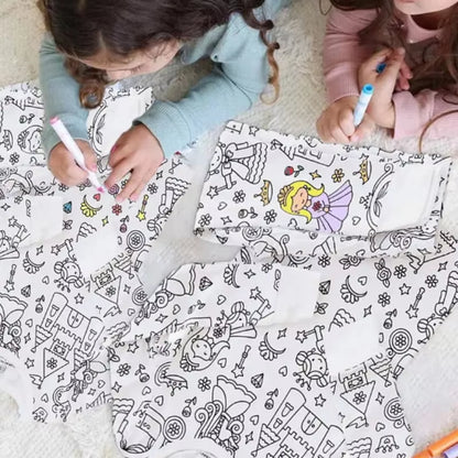 DIY Pajamas Kids Sketch Colorful Pajama Set Kids Art Color Your Own Pajama Handicraft Toys DIY Kid Crafts for Kids Boys Girls