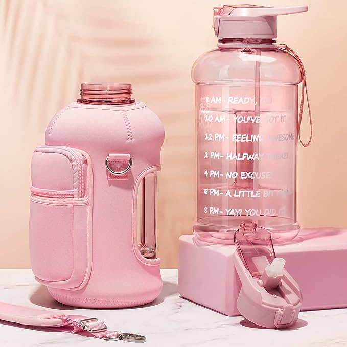 Half Gallon Water Bottle with Sleeve