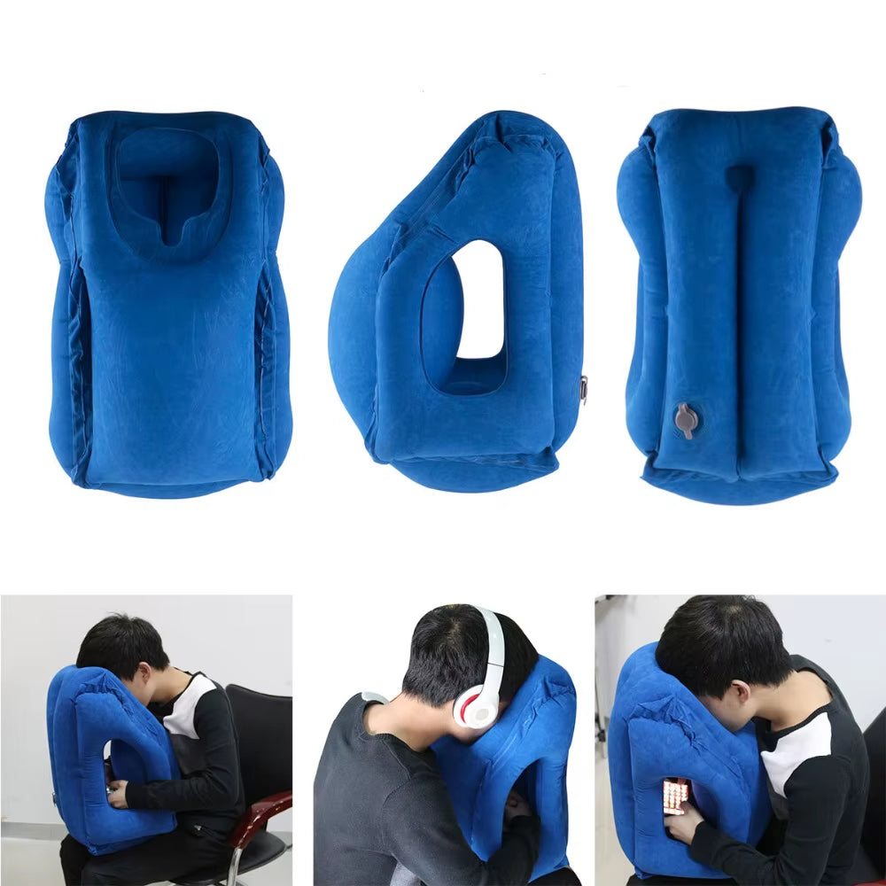 Multifunctional Car Airplane Inflatable Travel Pillow Pillows Portable Inflatable Body Sleeping Air Pillow for Travel Home Use
