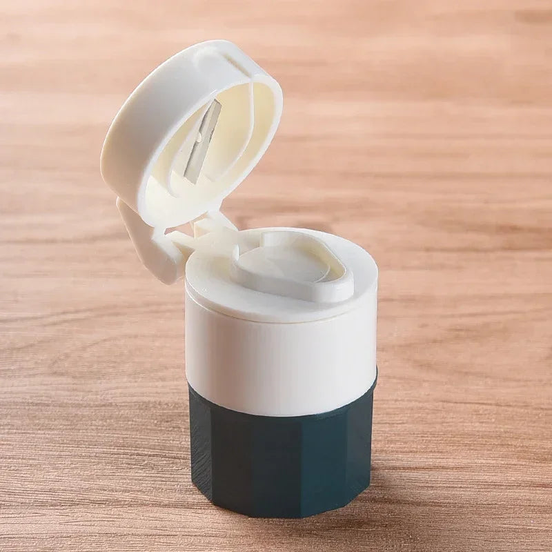 4 in 1 Portable 4 Layer Powder Tablet Grinder Powder Pill Cutter Medicine Splitter Box Storage Crusher Portable Pill Box