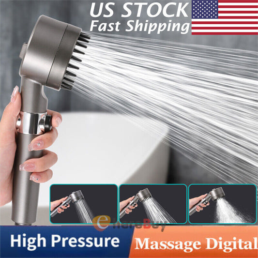 Filtered Shower Head with Handheld, High Pressure Water Flow and Multiple Spray