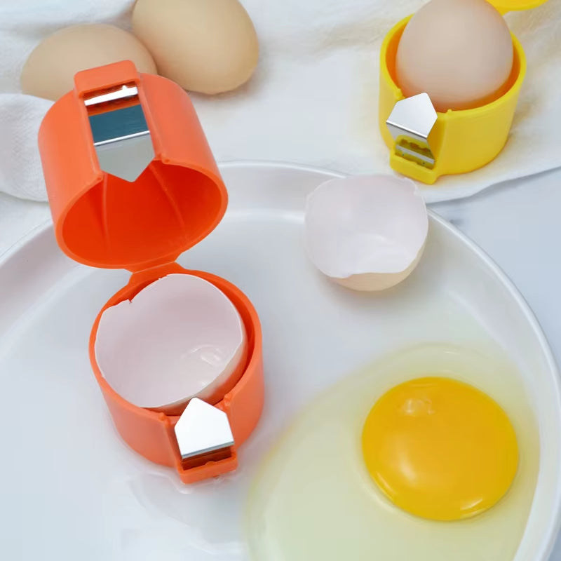 Hot Sale Egg Topper Shell Cutter Beater Raw Egg Cracker Separator Filter Egg Opener Yellow/Orange/Rose Red Kitchen Baking Tools