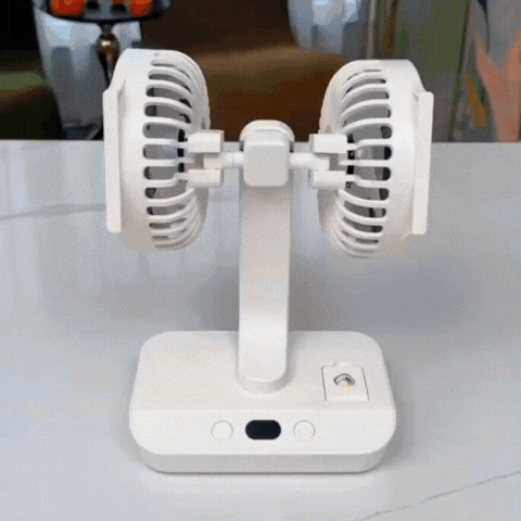 Ventilador de Escritorio de Doble Cabeza