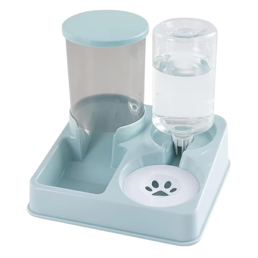 Distributeur automatique de nourriture pour animaux 2-en-1
