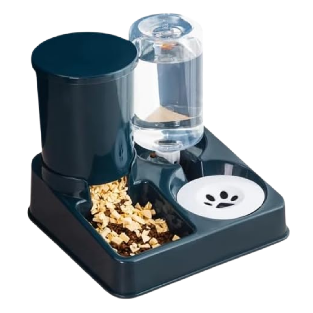 Distributeur automatique de nourriture pour animaux 2-en-1