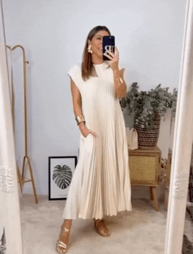 Elegant Pleated Dress