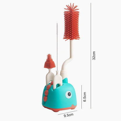Dino Bottle Brush Set