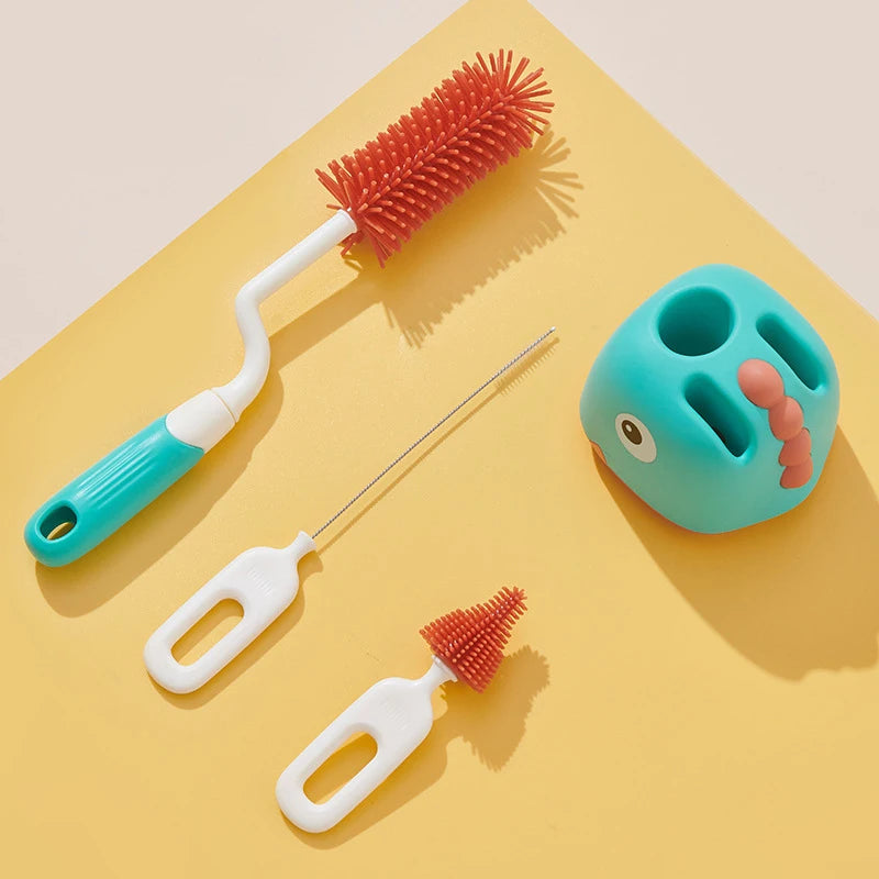Dino Bottle Brush Set
