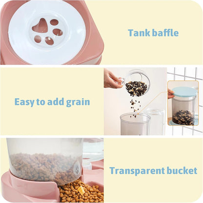 Distributeur automatique de nourriture pour animaux 2-en-1
