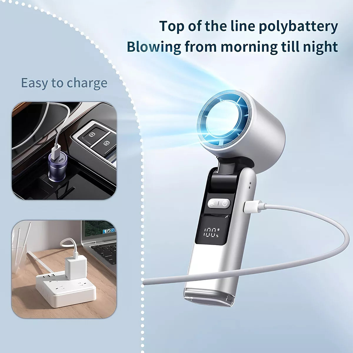 USB Rechargeable Turbo Pocket Fan