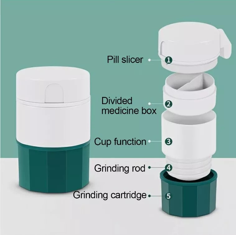 4-in-1 Pill Splitter Organizer