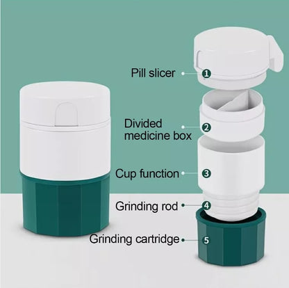 4-in-1 Pill Splitter Organizer