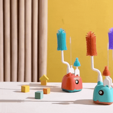 Dino Bottle Brush Set